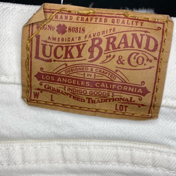 LUCKY BRAND Authentic Straight Crop White Jeans Size 14/32 - Picture 7 of 7